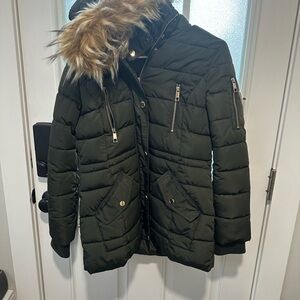 Guess Olive Green Jacket with Black Label